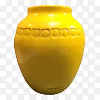 花瓶 陶瓷 黄色