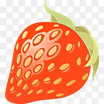 卡通 橙色 草莓