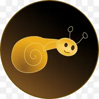 黄色 蜗牛 盘子
