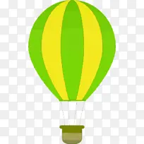 热气球 绿色 黄色