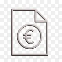 货币图标 文件图标 欧元图标