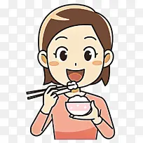 卡通 手指 脸颊