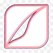 粉色 线条 标志