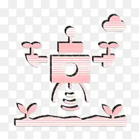 农业图标 无人机图标 未来图标