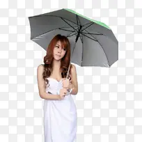 卡通 雨伞 白色