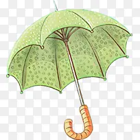 卡通 树叶 雨伞