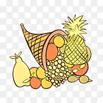 卡通 菠萝 水果