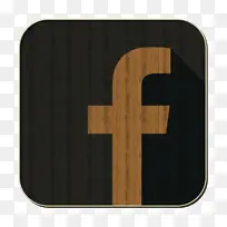 社交媒体图标 十字架 棕色