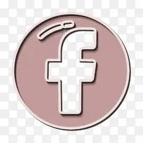 社交媒体图标 十字架 粉色