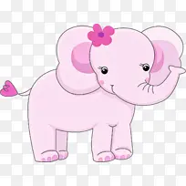 大象 粉色 大象和猛犸象