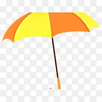 卡通 雨伞 黄色