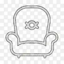 扶手椅图标 椅子图标 流线型图标