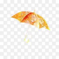 卡通 雨伞 橙色