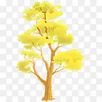 卡通 树 黄色