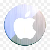 苹果图标 白色 心形