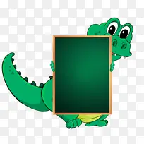 绿色 卡通 鳄鱼