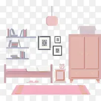 粉色 家具 房间