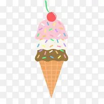 冰淇淋蛋筒 冷冻甜点 软冰淇淋