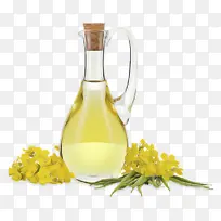 黄色 植物油 玻璃瓶