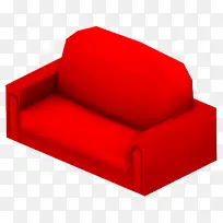 红色 家具 沙发