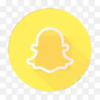 社交媒体图标 黄色 圆圈