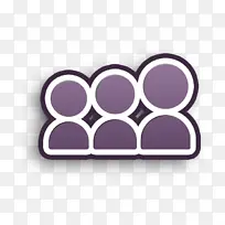 社交媒体徽标图标 品牌图标 紫色