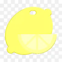 美食套装图标 柠檬图标 黄色