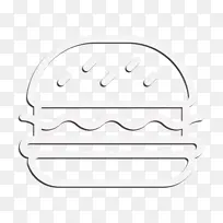 野餐和烧烤图标 食物图标 汉堡图标