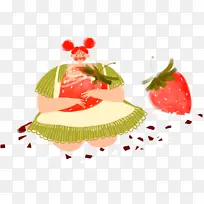 草莓 食品 红色