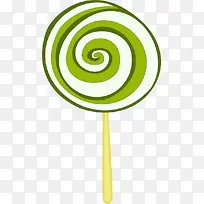 棒棒糖 绿色 螺旋形