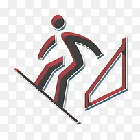 奥林匹克标志 滑雪板标志 标志