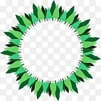 绿色 叶子 圆圈