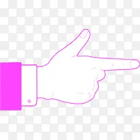 粉色 手指 线条