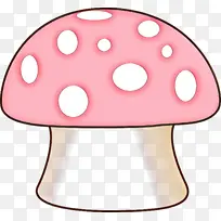 蘑菇 粉色 圆点