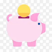 粉色 小猪存钱罐 鼻子