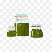 绿色 玻璃罐 食品储存容器