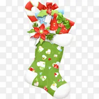 圣诞袜 圣诞装饰 冬青树