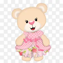 毛绒玩具 泰迪熊 粉色