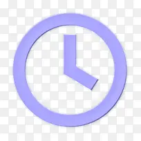 时钟图标 紫色 圆形