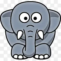 大象 面部表情 卡通