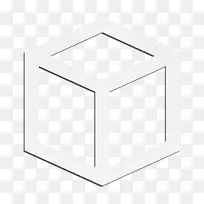 长方体图标 对称 方形