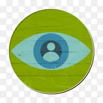 数字营销图标 眼睛图标 绿色