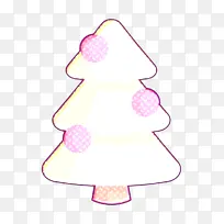 树图标 圣诞图标 粉色