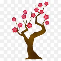 梅花 冬花 水彩