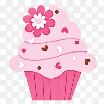 粉色 烘焙杯 纸杯蛋糕