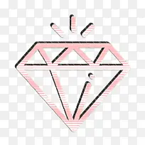 创业新图标 钻石图标 粉色