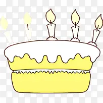 生日蜡烛 蛋糕 黄色