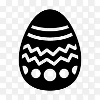 复活节彩蛋彩蛋圆形黑白椭圆形标志