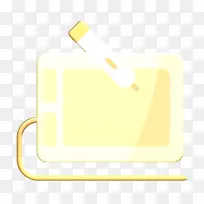 平板电脑图标 设计工具图标 黄色