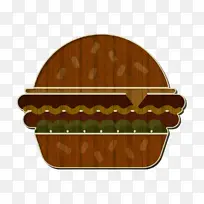 汉堡图标 美食图标 美食套装图标